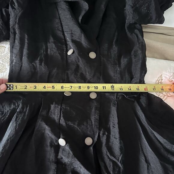 Design Today’s sheer double breasted black dress, Small - Picture 4 of 5